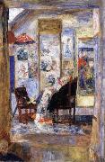 James Ensor Skeleton Looking at Chinoiseries oil painting on canvas